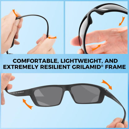 KastKing Huzzah Polarized Sport Sunglasses for Men and Women, Ideal for Driving Fishing Cycling and Running,UV Protection