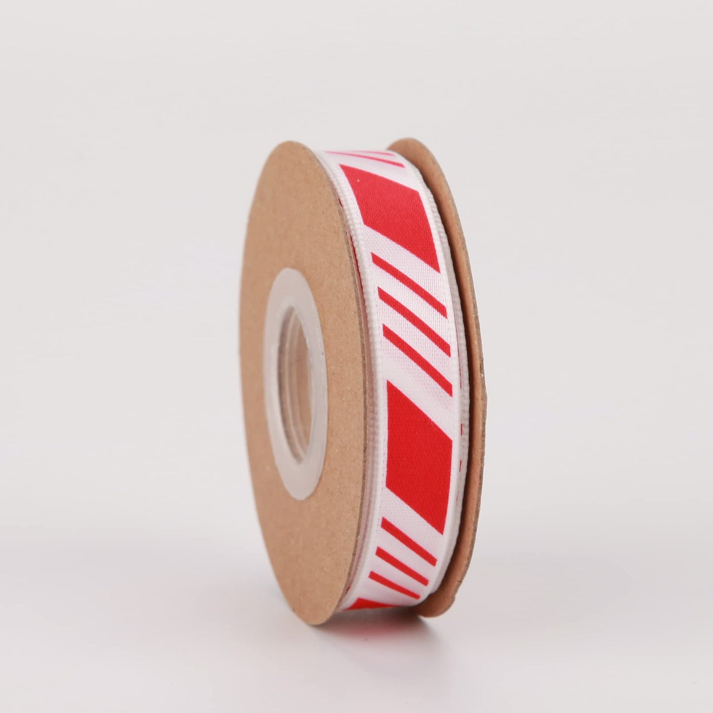 Meseey 4 Rolls Total 40 Yards Red Striped Ribbon 3/8 Inch Christmas Candy Cane Ribbons Use for Christmas Gift Wrapping, Party Decoration,All Crafting and Sewing (3/8inch, red)