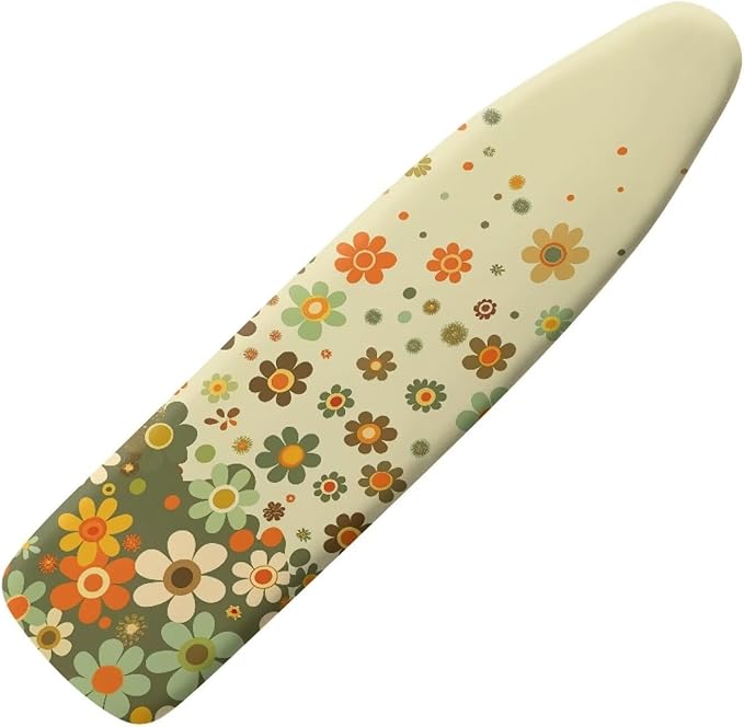 Hippie Flower Ironing Board Cover and Pad, Stretch Thick Scorch Resistant