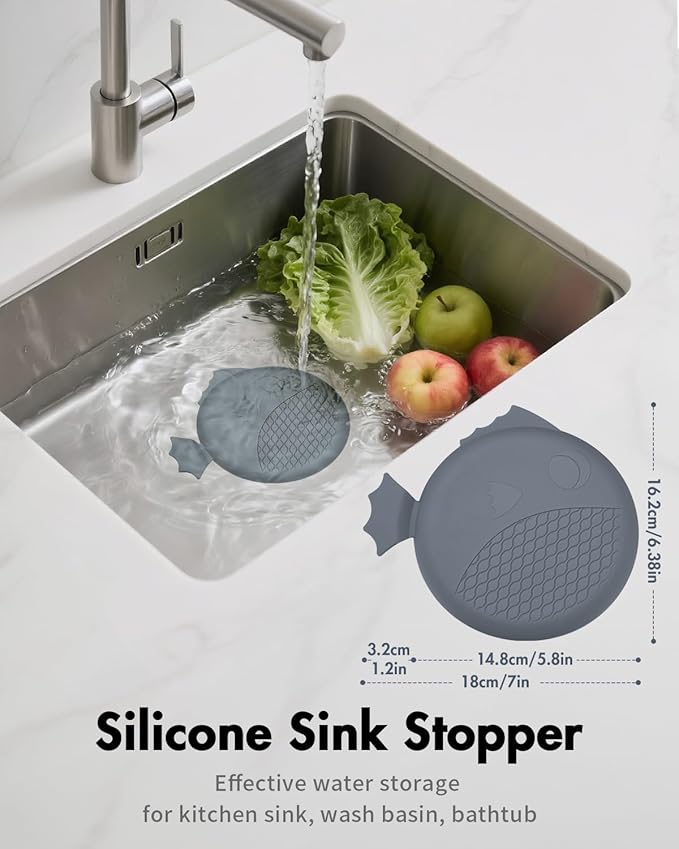 Sink Drain Strainer&Stopper, Anti-Slip Flexible Mesh Sink Strainer