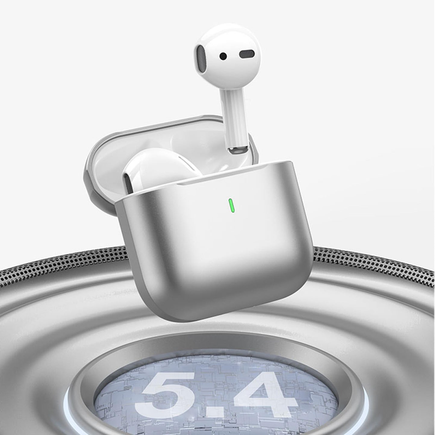Biyoso 5.4 Earbuds Bluetooth Earphone, Dul-Channel with USB-C Charging Case HiFi Stereo, Sound in-Ear Earphones, Touch Control Ear Auto Pairing Headphones for Apple AirPods