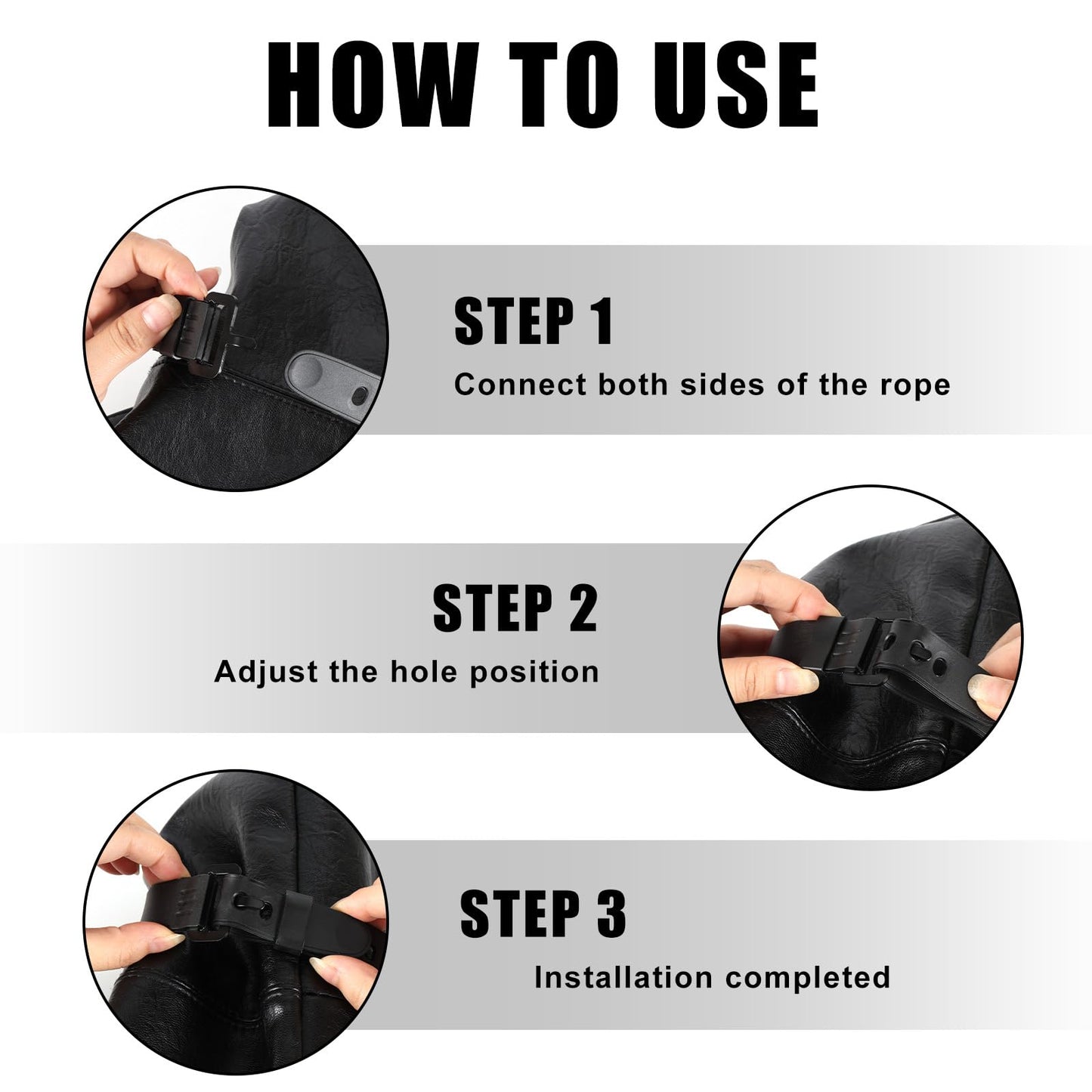 4pcs Utility Straps with Buckle, Rubber Reusable and Adjustable Industrial Gear Tightening Tension Straps for Trucks Cargo and Luggage Cord Ties Securing Quick Cinch Fastening Lashing Tool