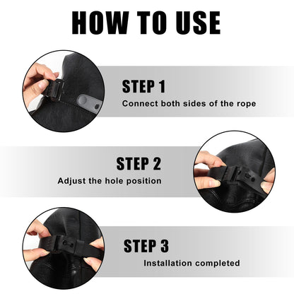 4pcs Utility Straps with Buckle, Rubber Reusable and Adjustable Industrial Gear Tightening Tension Straps for Trucks Cargo and Luggage Cord Ties Securing Quick Cinch Fastening Lashing Tool
