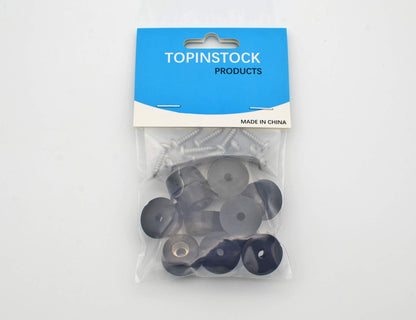 Rubber Feet for Cutting Board with Stainless Screws, 12 Pieces Non Slip Rubber Bumper Feet for Electronics 13/16" W x 3/8" H