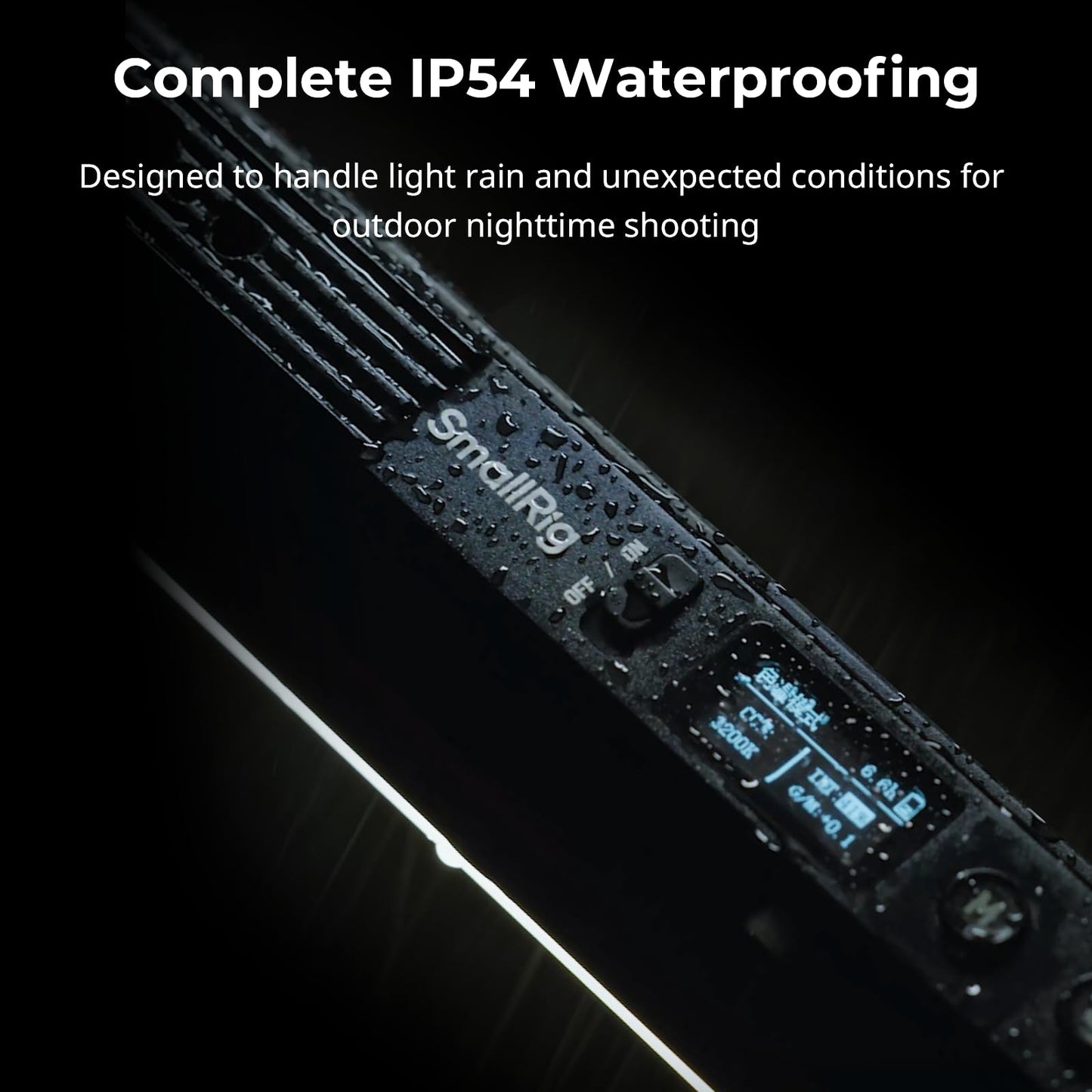 SMALLRIG RT25 RGB Tube Light Stick Kit, 25W RGBWW Led Light Wand, IP54 Waterproof, Handheld Light Bar, CRI96+, TLCI98+, 2500-10000K, for Photography, w 45Wh Battery Handle & Barndoor
