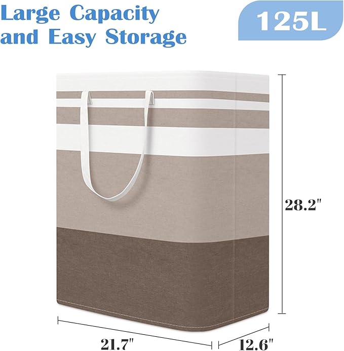 BlissTotes 3-Pack Laundry Basket, Freestanding＆Waterproof Laundry Hamper