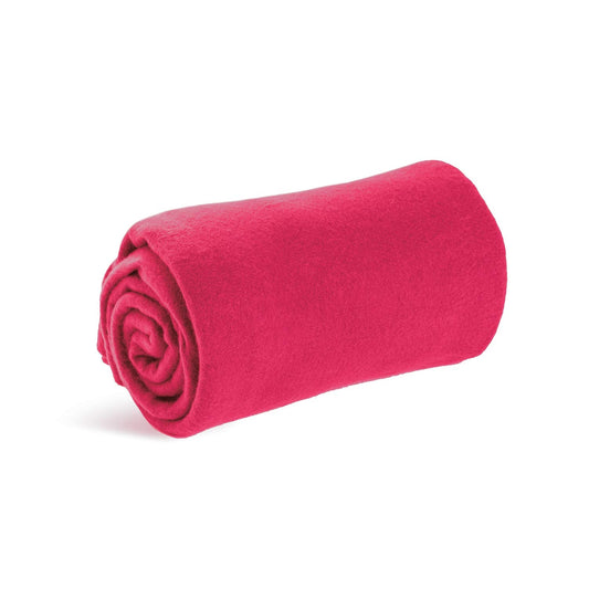 Wolf Essentials Cozy-Soft Microfleece Travel Blanket, 50x60 Inch, Lightweight, Compact, Perfect for Airplane and Car, Pink