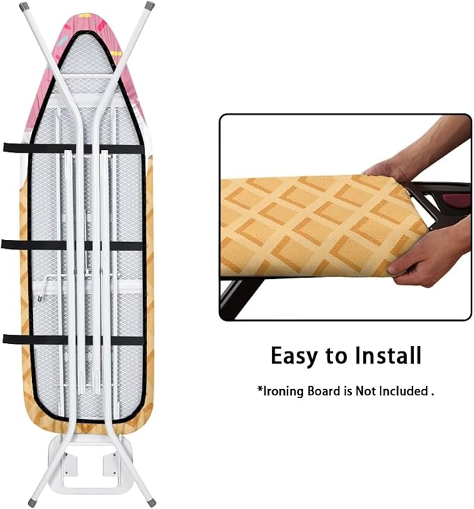 Ice Cream Print Ironing Board Cover Lightweight Ironing Board Protector Elastic
