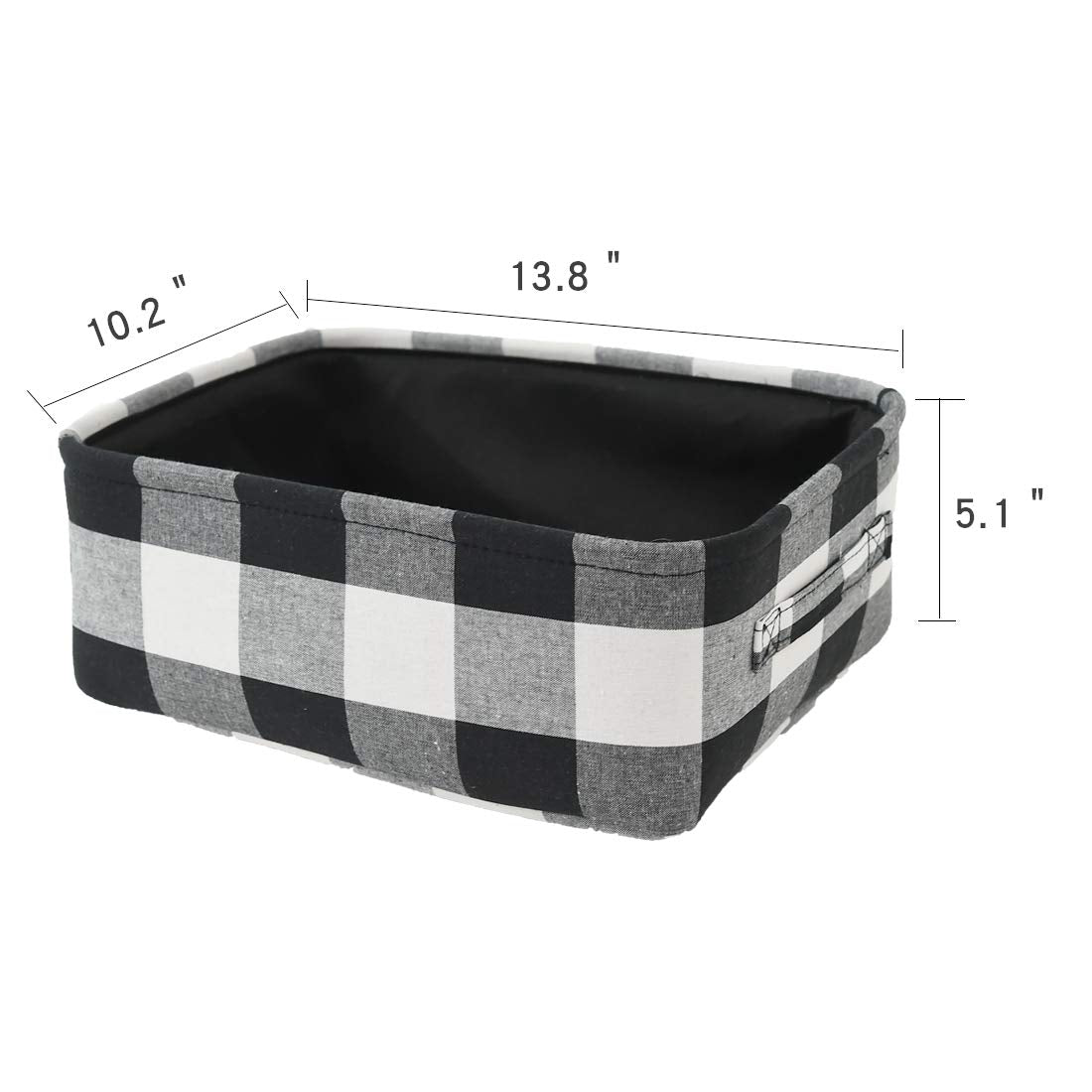 INough Christmas Baskets Empty Christmas Gifts Baskets Low Gift Basket Collapsible Christmas Gifts Bags Buffalo Plaid Toy Storage Bins for Kids/Baby/Office/Bedroom/Holiday Home Decor