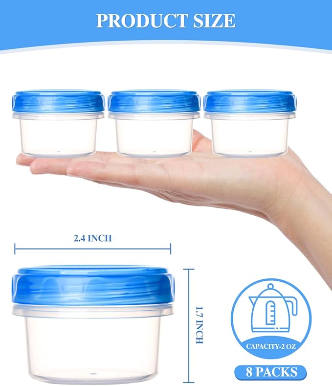 Salad Dressing Containers, Reusable Easy to Open Dressing, Dip Containers to Go