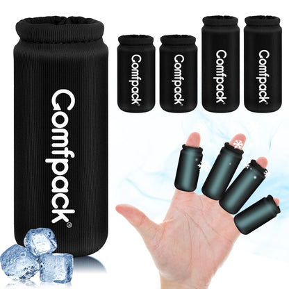 Comfpack 4PCS Finger Sleeves Gel Ice Pack for Pain Relief, Reusable Hot Cold Compression Finger Brace Ice Packs for Injuries, Trigger Finger, Arthritis, Knuckle Immobilization, Gout, Sprain