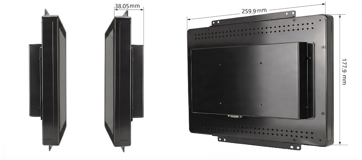 RIUIIN 10.1 Inch Industrial Open Frame Touch Monitor, 10-Point Multi-Touch Industrial Display,1280x800 Resolution Waterproof,VESA+Panel Mount, for Kiosk, Automation, POS,Vending.