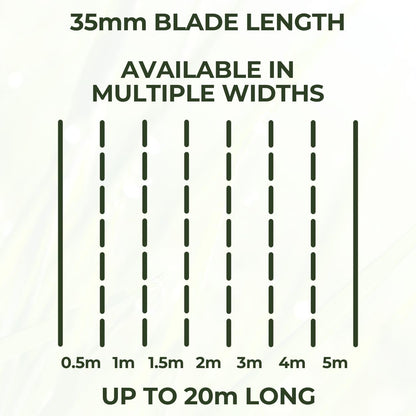 35mm Artificial Grass Natural and Realistic Looking Fake Lawn Astro Turf - 1m, 1.5m, 2m, 3m & 4m Widths - 1m x 2m