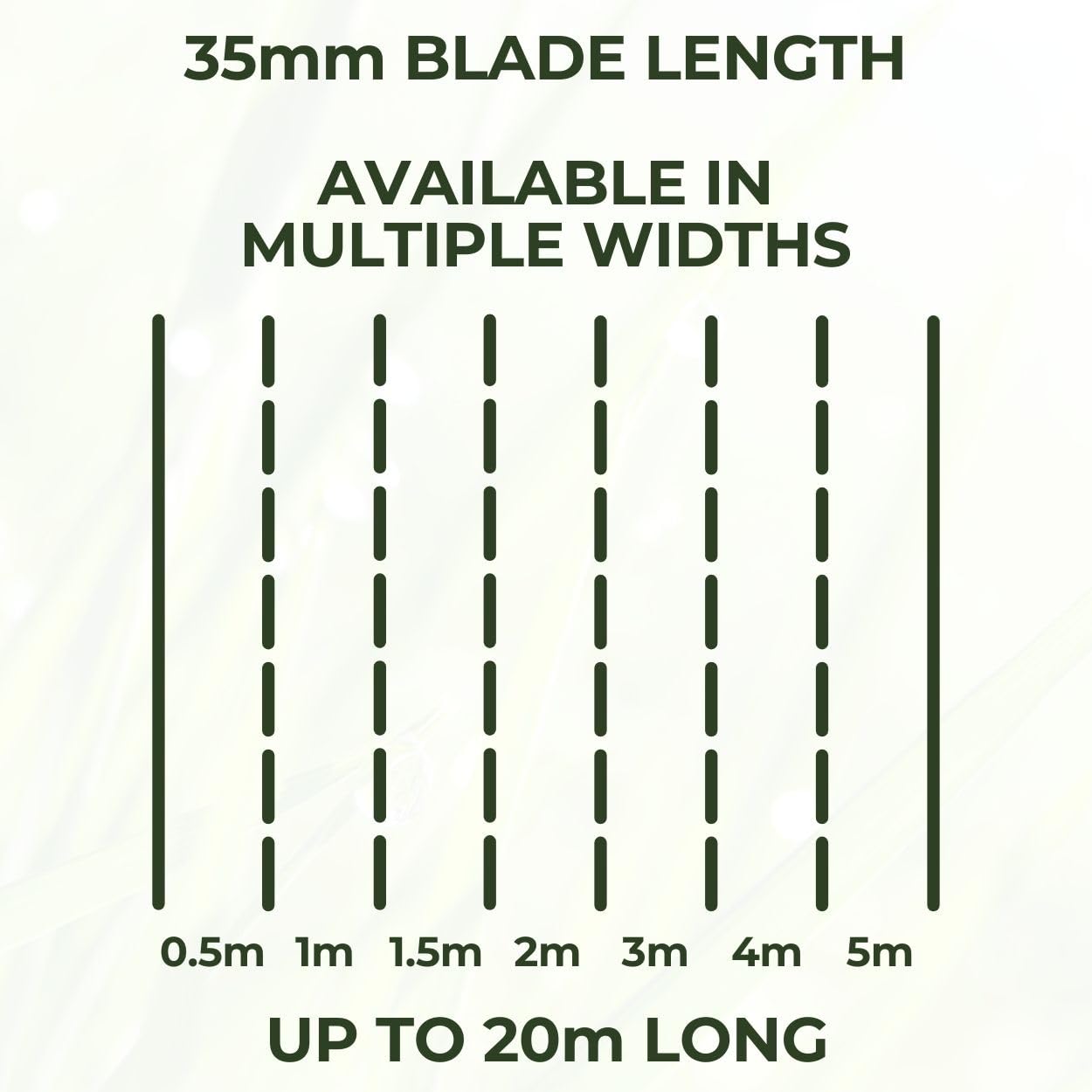 35mm Artificial Grass Natural and Realistic Looking Fake Lawn Astro Turf 1m, 1.5m, 2m, 3m & 4m Widths | 1m x 3m
