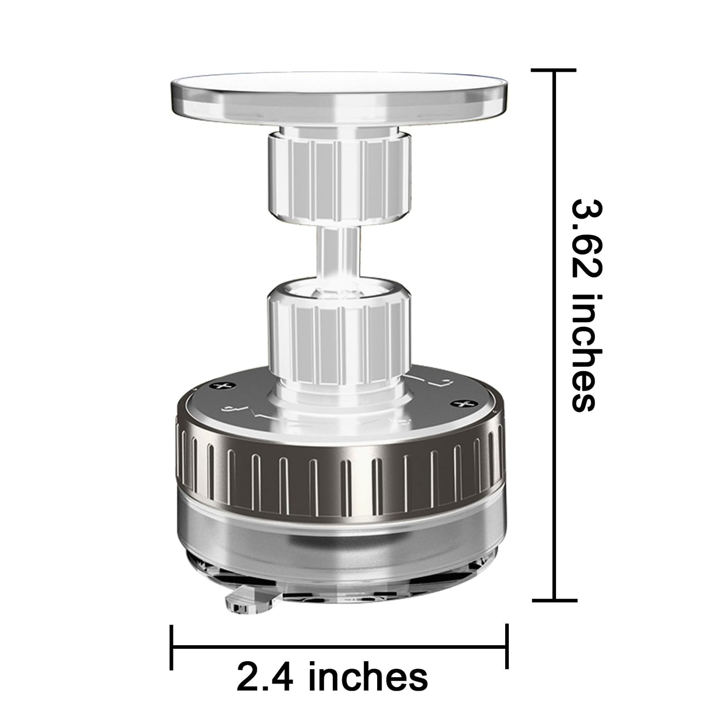 Vacuum Magnetic Phone Holder with 720° Rotation, Strong Suction Cup Mount for Car Dashboard, Windshield, Desk or Mirror – Universal Fit for Smartphones – Reusable, Adjustable, Stable Grip(White)