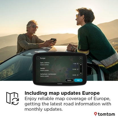 TomTom Car Sat Nav GO Classic 2nd (6 inch, with Traffic information, speed cam alert trial, Europe Map updates included, updates via WiFi, Moving Lane Guidance, integrated reversible mount)