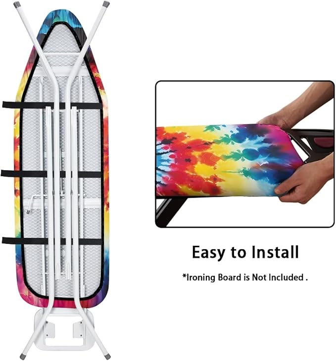 Rainbow Tie Dye Ironing Board Cover Durable Thick Table Top Ironing Board Cover