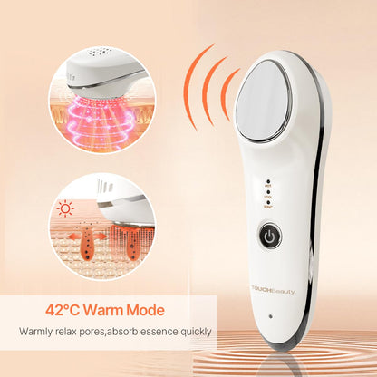 TOUCHBeauty Hot & Cold Facial Massager - Handheld Vibration Skin Rejuvenating Relaxation Device for Smoother Tighter Face, Skincare Warming & Cooling Beauty Tool for Women