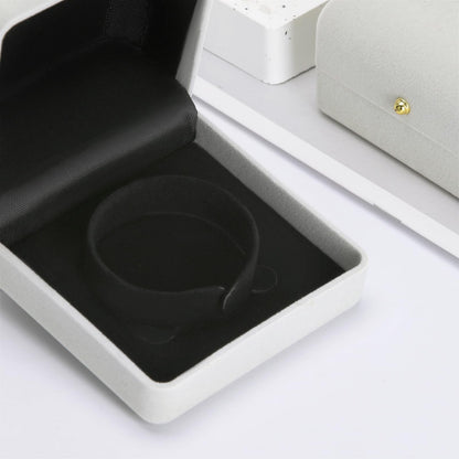 KUKUVR 2 Piece Velvet Bracelet Box, Bangle Jewelry Gift Box for Women, Elegant Bracelet Gift Boxes for Memorable Moments (Grey)