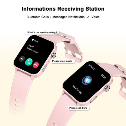 Blackview Smart Watch for Women - Answer/Make Calls & AI Voice, 1.85" Fitness Watch with Heart Rate SpO2 Sleep Monitor, 100+ Sports Modes Activity Tracker, Step Counter Smartwatch for iOS Android