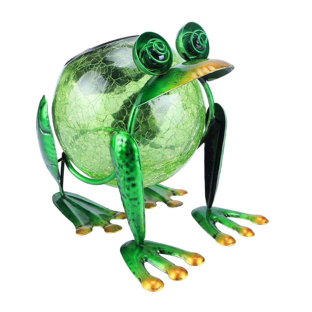 Solar Garden Lantern Waterproof LED Frog Solar Lights Outdoor Decorative Tabletop Lanterns Lamp for Pool Decor and Yard Patio Table Decoration or Mother's Day Gifts