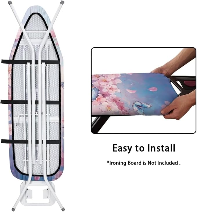 Cherry Blossom Butterfly Padding Ironing Board Covers Easy to Install Stain