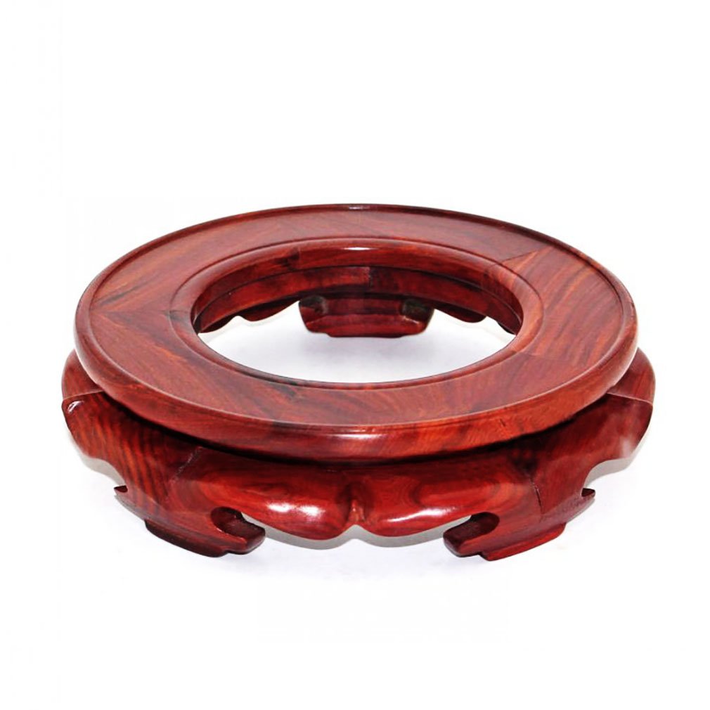 GOLDY&WENDY Rosewood Circular Display Stand with Hole