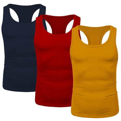 Babioboa Men's Workout Tank Top 3 Pack Quick Dry Gym Muscle Tee Fitness Bodybuilding Training Sleeveless T-Shirt