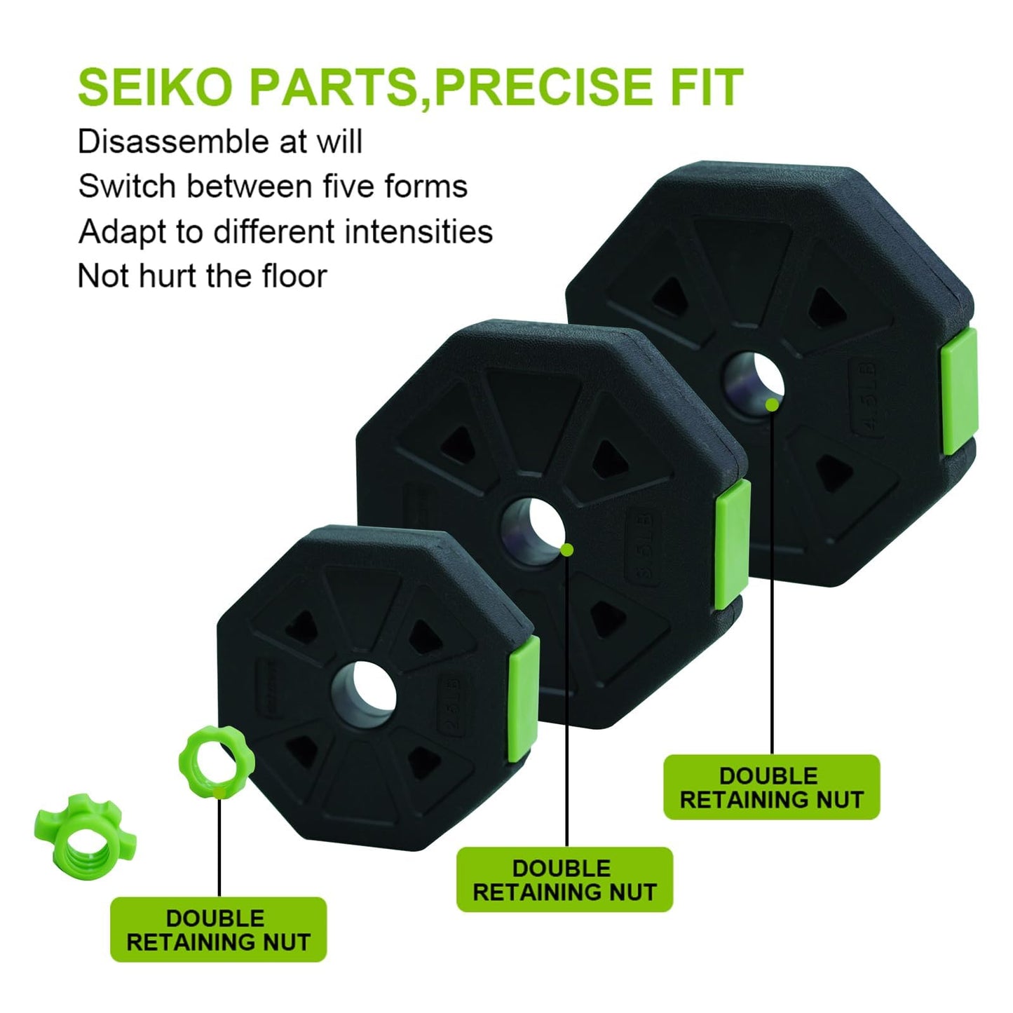Garvee Adjustable Dumbbell Set, 4 in 1 Adjustable Weights 30 LBS Free Weight Set for Home Gym