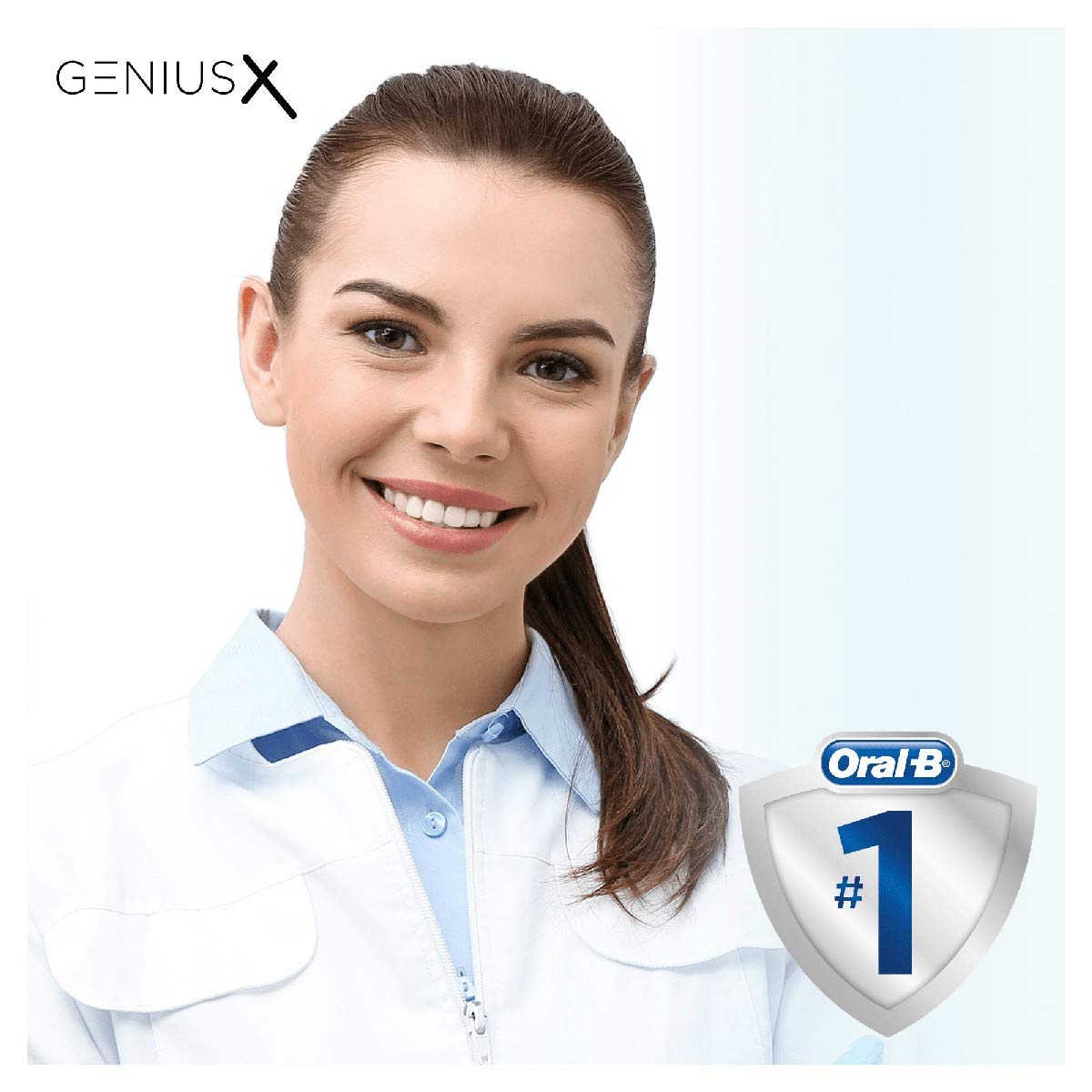 Oral-B Genius X Electric Toothbrush with Artificial Intelligence, App Connected Handle, 1 Toothbrush Head & Travel Case, 6 Mode Display with Teeth Whitening, 2 Pin UK Plug, Blush Pink