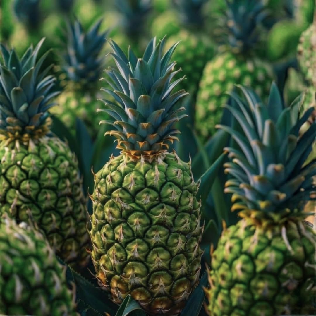 Pack 2 Sugarloaf Pineapple Plants Live, Tropical Fruit for Spring Plant, Well-Rooted 4 to 8 Inch Tall for Planting Outdoor Full Sun