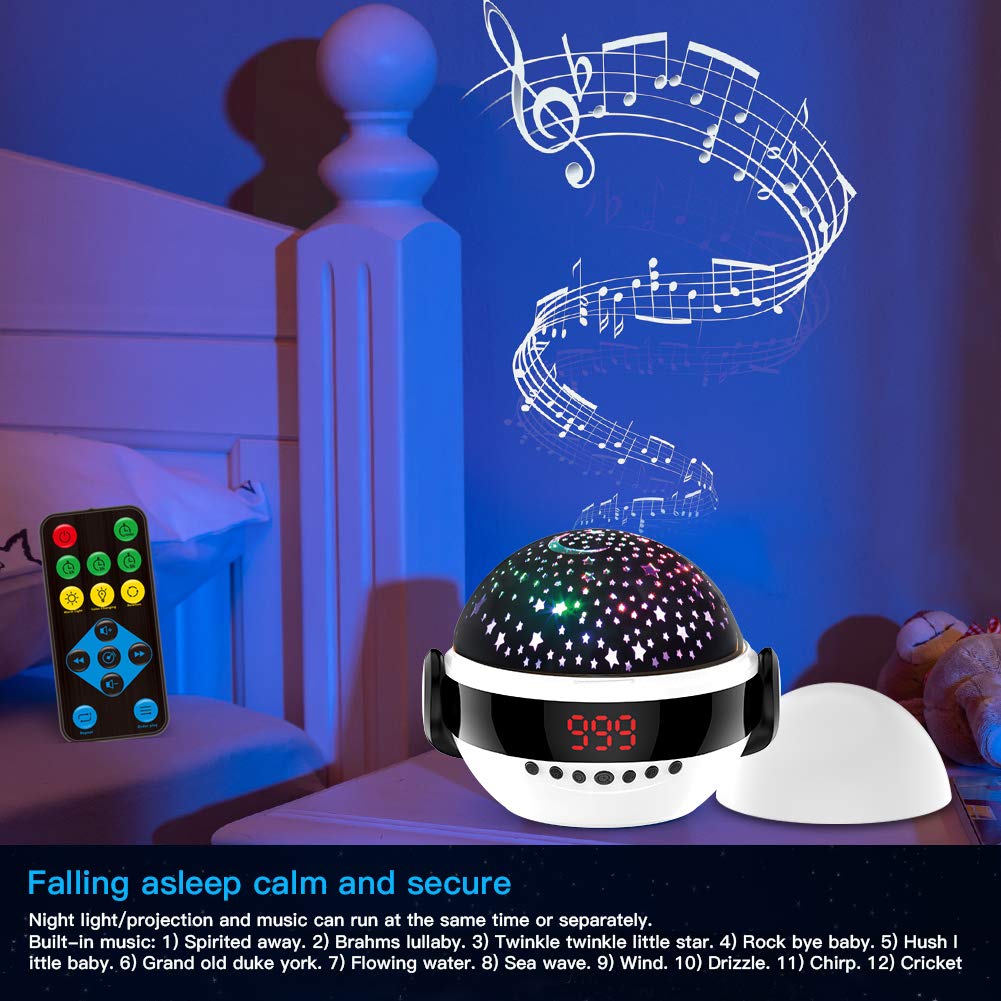 VANSHINIEER Night Light (Black-Remote)