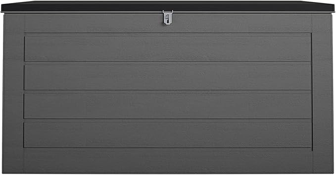 Cosco Outdoor Living 88180BGY1E Cosco Outdoor Patio Storage, Extra Large, 180 Gallons, Charcoal Deck Box, Black/Gray