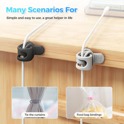 Data Cable Organizer Ties, Silicone Cable Straps Cord Organizer For Bundling Earphone, Charger Wire, Computer Cords, Reusable Cable Ties Wire Organizer In Home,Kitchen (30PCS-B)