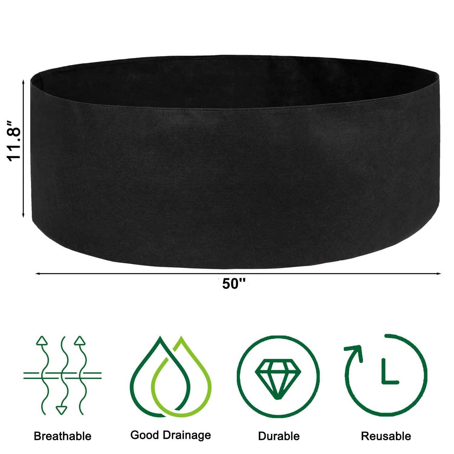 Feitore 2 Pack 100 Gallon Fabric Raised Garden Planting Beds, Heavy Duty Round Plant Grow Bags Breathable Non-Woven Planting Container for Vegetables Flower Herbs and Plants, Gardening Outdoor