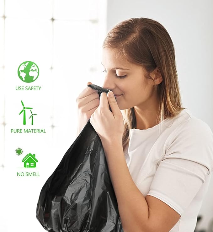 Teivio Trash Bags, 8 Gallon, for Bathroom, Industrial, Commercial, Janitorial