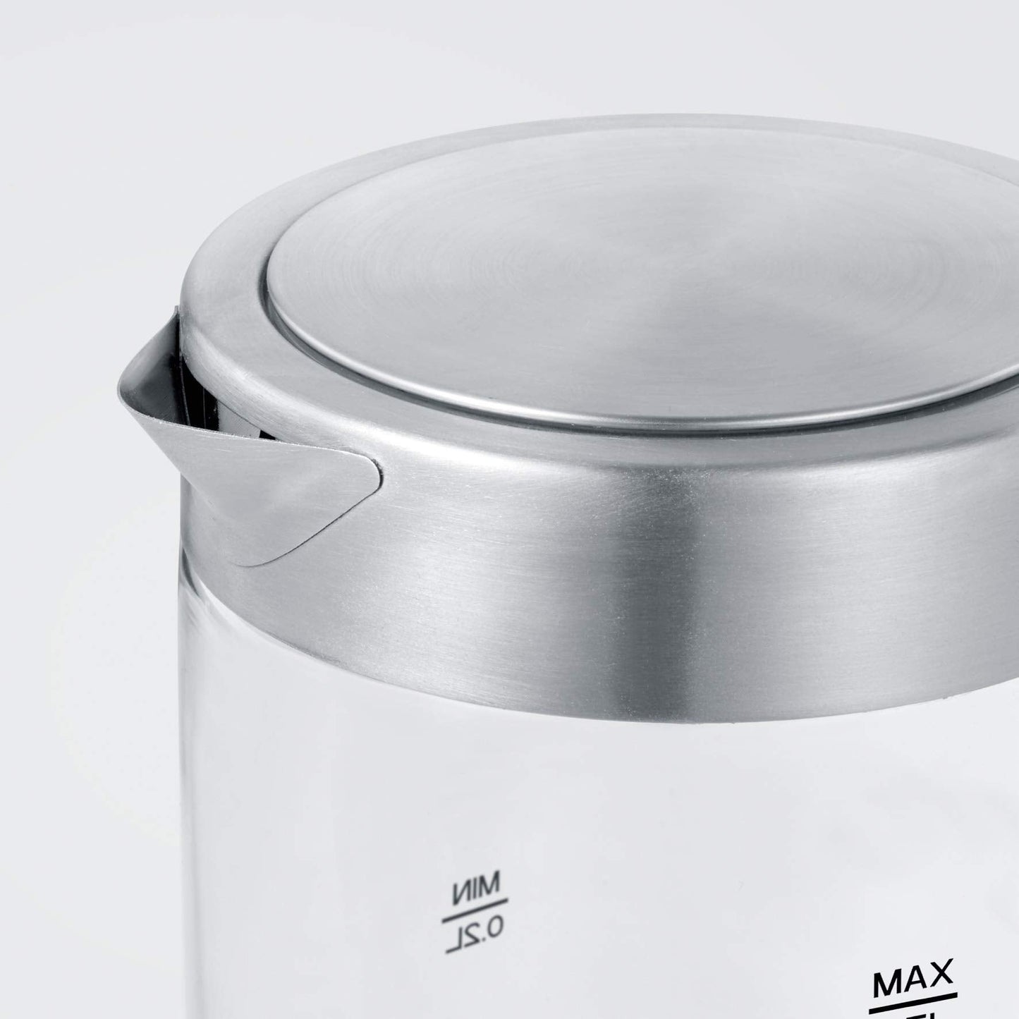 SEVERIN Mini Glass Kettle 0.5 L, Powerful and Compact in High-Quality Design, Electric Kettle with Limescale Filter, Stainless Steel/Black, WK 3472