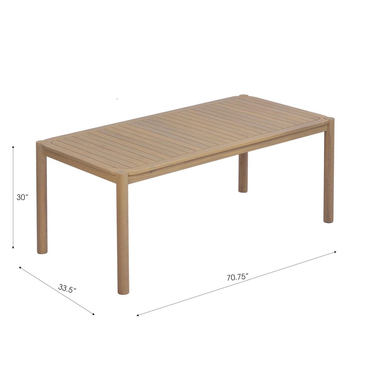 Christopher Knight Home Levi Acacia Wood Dining Table Set for 6, Solid Wood Outdoor Dining Set for 6, 7 Piece Patio Dining Table and Chair Set with Wicker Seat & Back, Light Brown + Light Teak