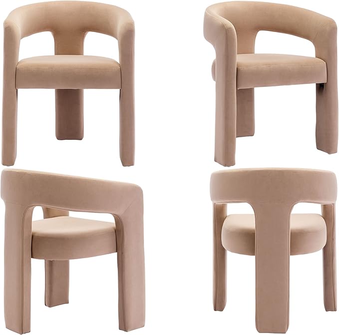 VESCASA Velvet Barrel Dining Chair