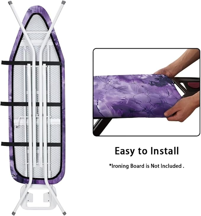 Purple Ironing Board Pad and Cover Standard Ironing Board Cover Scorch and