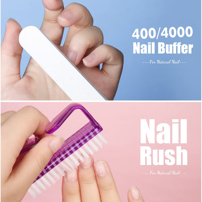 Teenitor Clear Coffin Nail Tips Set, Long Acrylic Nail Kit Full Cover Clear Press On Nails, 600 Pcs Fake Nails with Glue, Acrylic Nail Clipper Files and Buffer Polisher