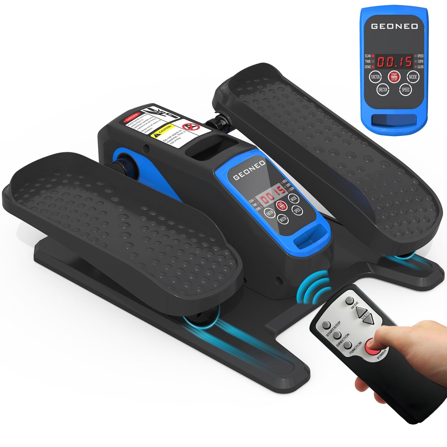 Under Desk Elliptical Machine, Electric Ellipse Leg Exerciser for Senior, Quiet and Compact Electric Seated Pedal Exerciser for Home with Display Monitor, Remote Control & 12 Adjustable Speeds