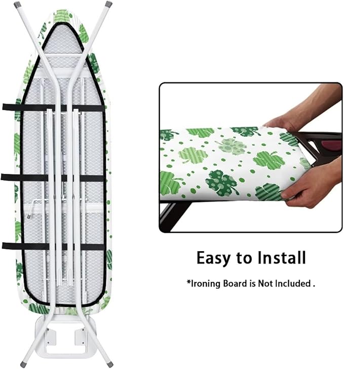 Lucky Leaf Iron Board Cover and Pad Standard Size Ventilate Extra Wide Ironing