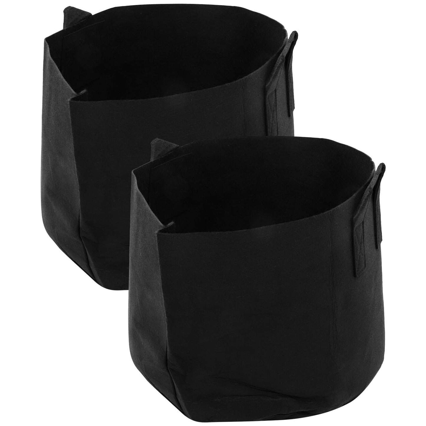 YOSADIER 2pcs 15-Gallon Black Thick Fabric Potato Grow Bags Raised Garden Bed Plant Containers for Outdoor Vegetable and Flower Nursery Gardening