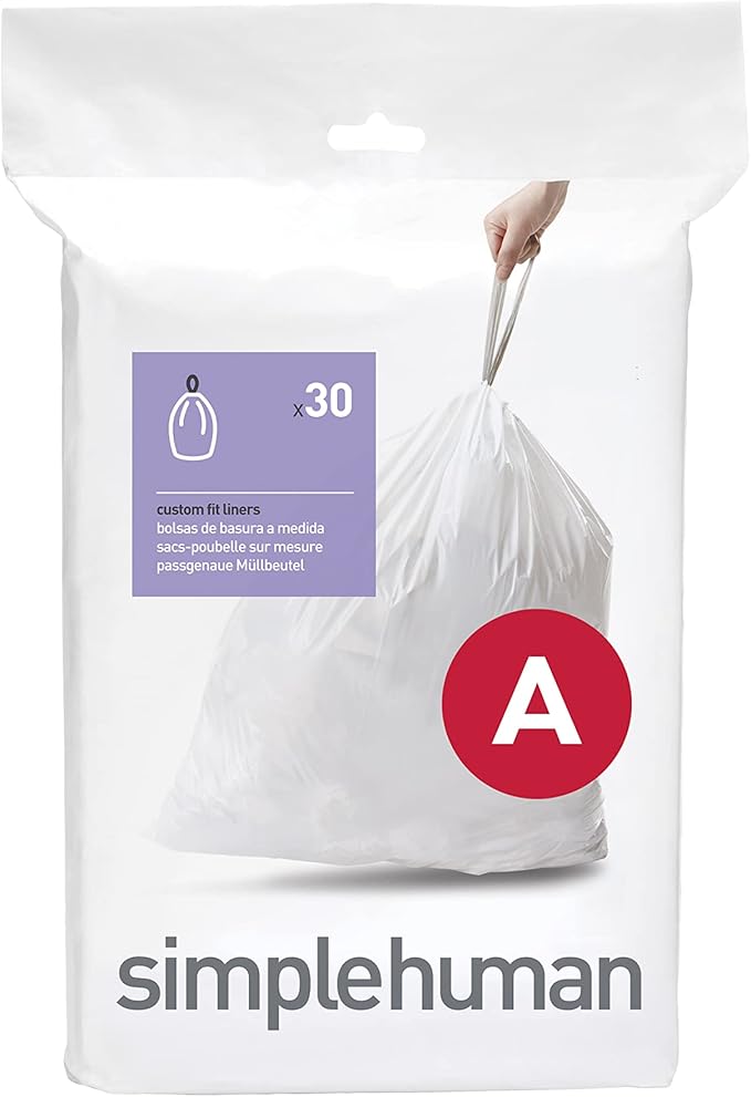 simplehuman Code A Custom Fit Drawstring Trash Bags in Dispenser Packs