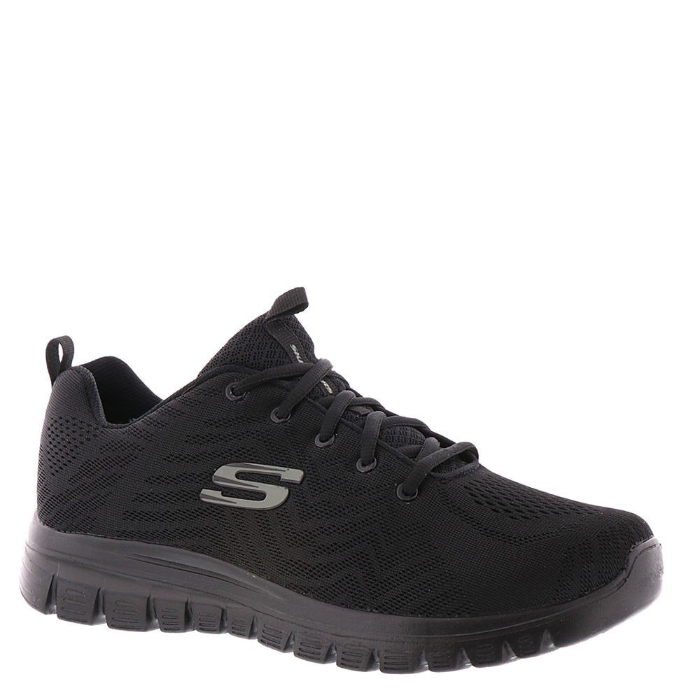 Skechers Women's Graceful Get Connected Sneaker, Black Mesh Trim, 6 UK