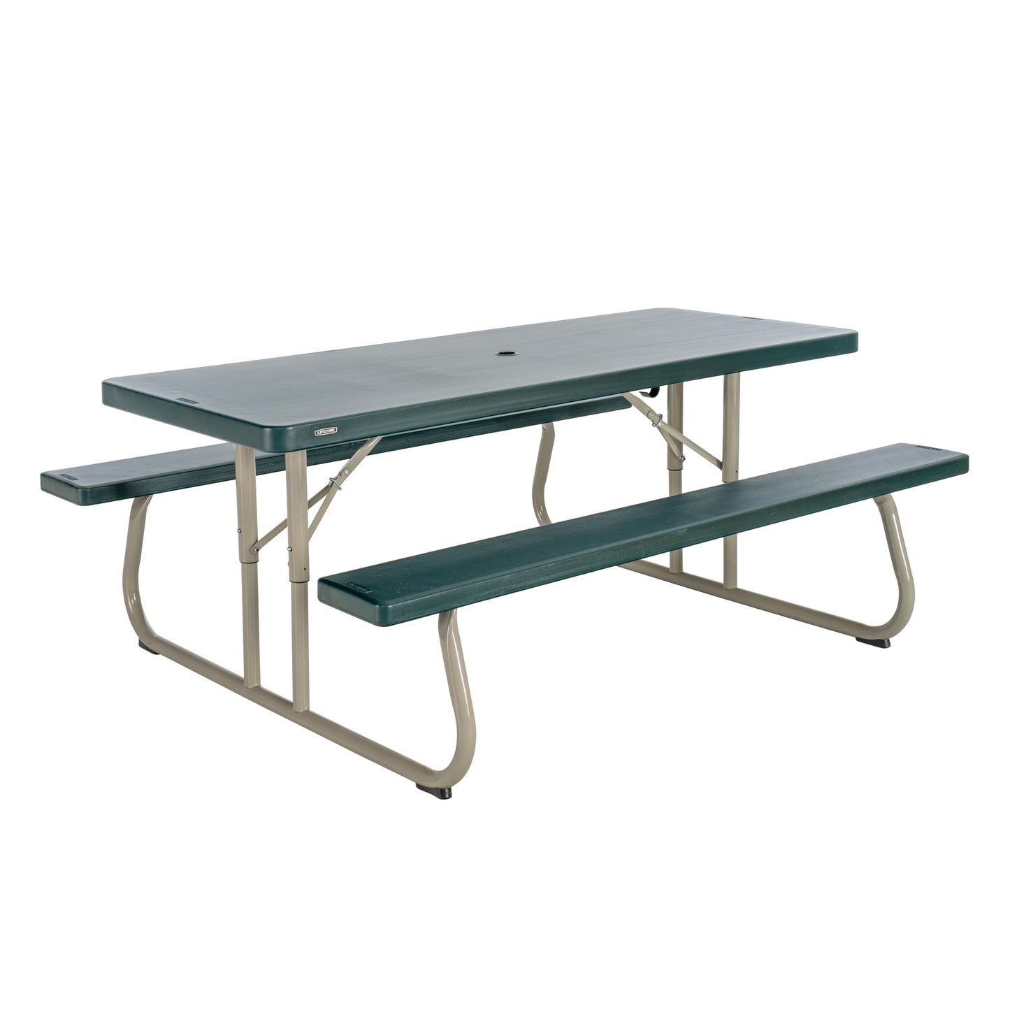 LIFETIME 6-Foot Classic Folding Picnic Table, Seats 8, Green