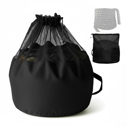 J Bryant Extra Large Battle Rope Storage Bag – Heavy-Duty Carry Sack for Training Ropes, Jump Ropes & Gym Accessories (Black)