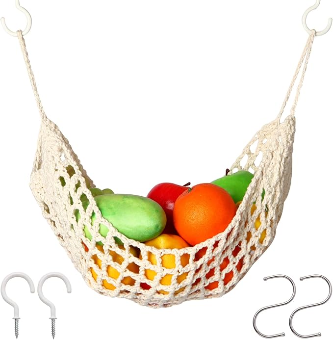 Hanging Fruit Hammock Under Cabinet