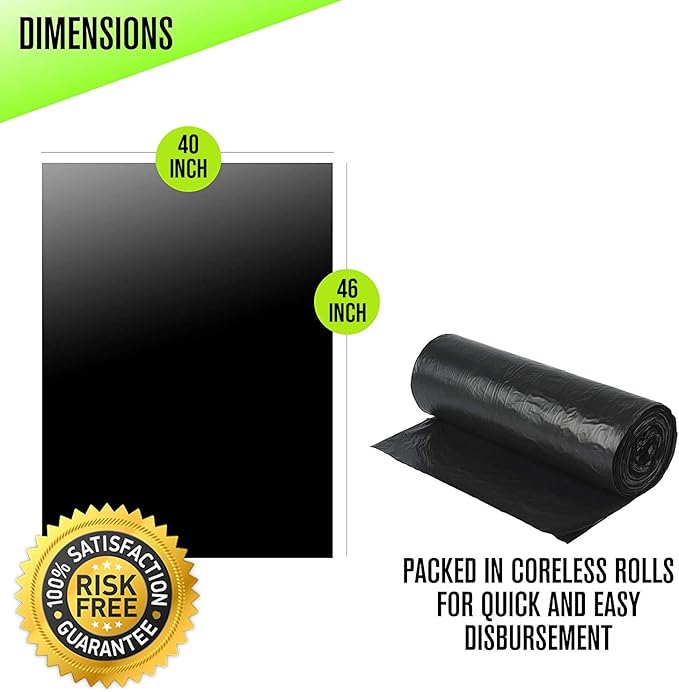 Aluf Plastics 40-45 Gallon Trash Bags 40" x 46"
